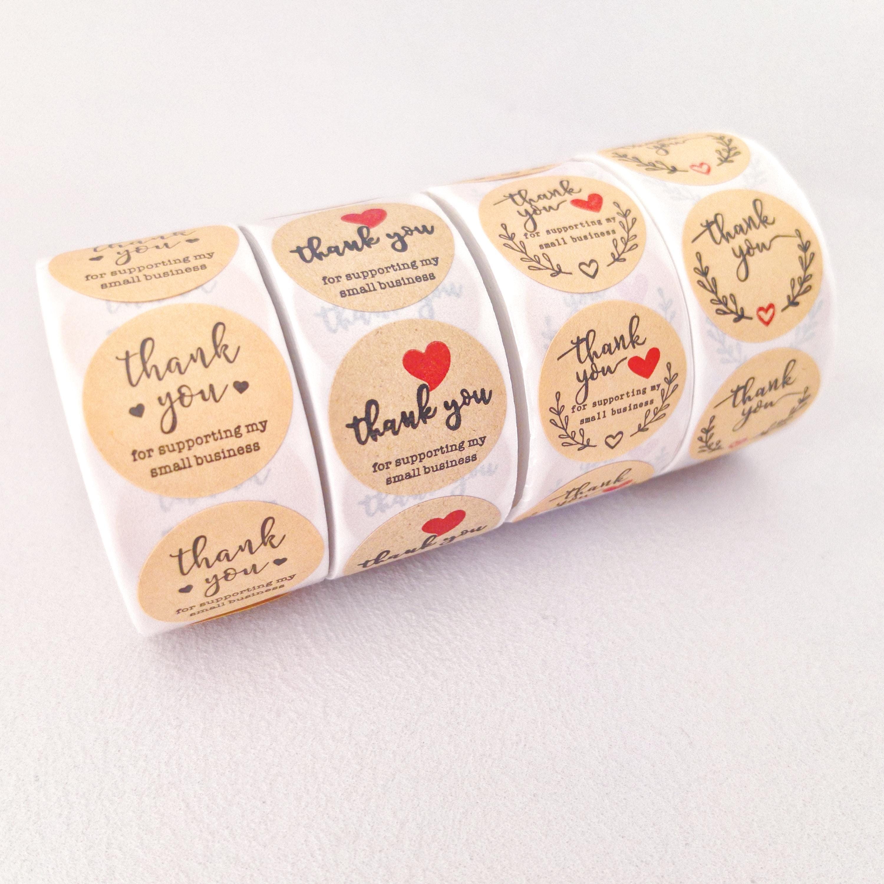 Sweet Fall Thank You Roll Stickers | Rose Gold Foil With Leaves Design - View #9