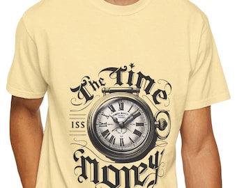 Time is Money Unisex T-shirt, Clock Design, Watch Graphic Tee, Casual Top, Time Management Shirt