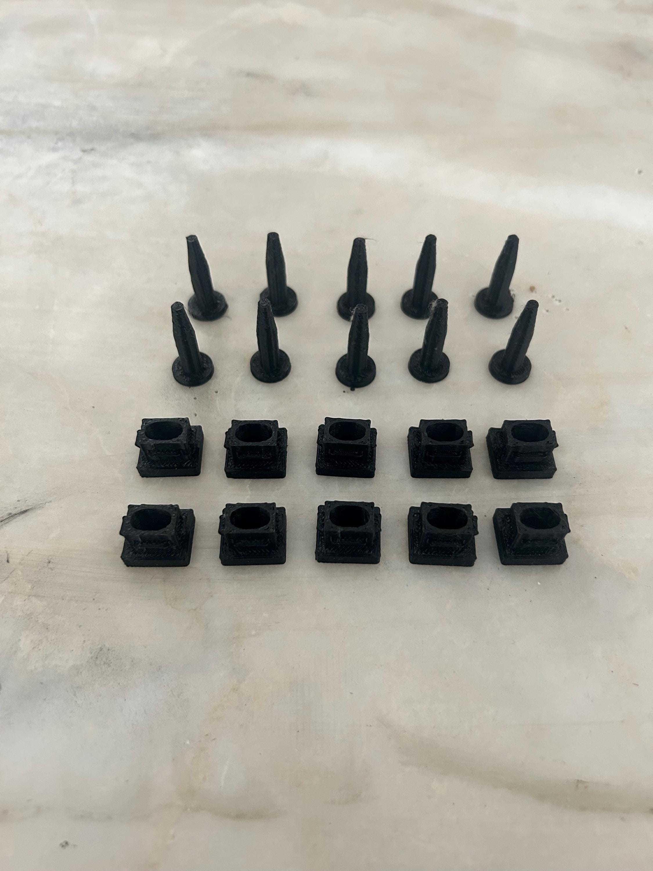 Juego De 10 Clips Para Panel Interior De BMW E46, E65, E66, E83, Borde Rojo, Referencia OEM 51458266814