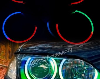 BMW E46 Angel Eyes Multicolor Ultra Brillante Control Wifi RGBW