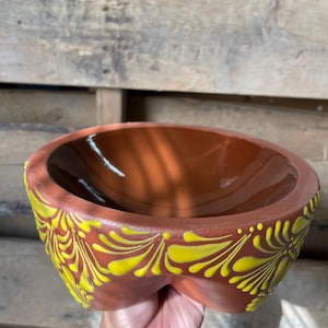 Mexican Talavera Molcajete Bowl: Handmade Barro Dipping Bowl (8&quot;)