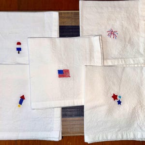 Custom Personalized Americana/Independence Day Napkins Set of 5