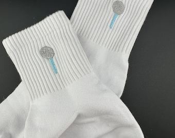 Personalized Women's Golf Socks -Golf Ball on Tee