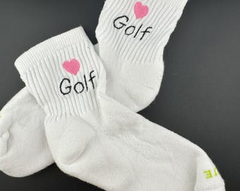 Personalized Women's Golf Socks -Heart Golf