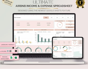 Vacation Rental Income Expense Tracker | Airbnb Finance Planner (Digital Download)