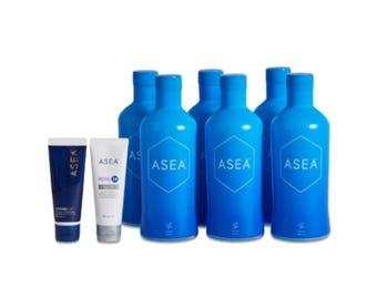 ASEA Redox Molecules 6 Pack 1000ml + REDOXGOLD Massage Cooling Gel 90ml + RENU 28 Revitalising Redox Gel Bundle