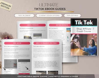 TikTok Ebook Template Canva | Social Media Guide (Digital Download)