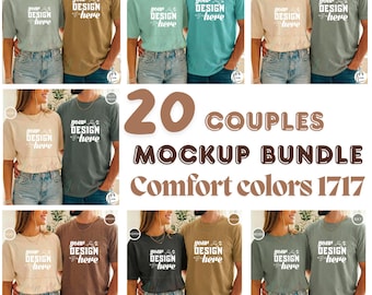 Comfort Colors 1717 Model Kit, Unisex Couple T-Shirt, Comfort Colors Couple Model Kit, Comfort Colors 1717 Pack