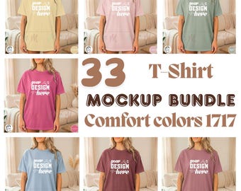 t-shirt mockup comfort color 1717, Comfort Colors 1717 T-Shirt Mockup Bundle, mockups comfort color, Digital Download,