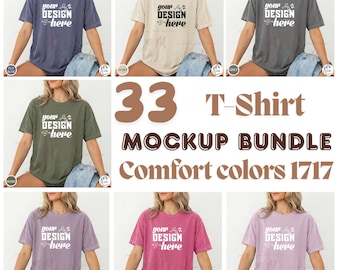 Comfort Colors 1717 T-Shirt Mockup Bundle, comfort color mockups, Digital Download, t-shirt mockup comfort color 1717