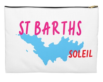 Tropical Accessory Pouch: St Barths Travel Makeup Bag