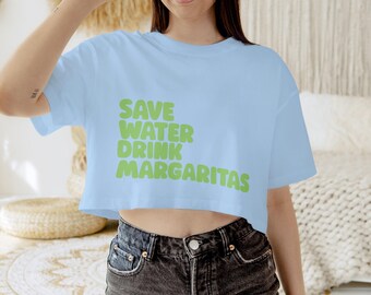 Margarita Blue Crop Top
