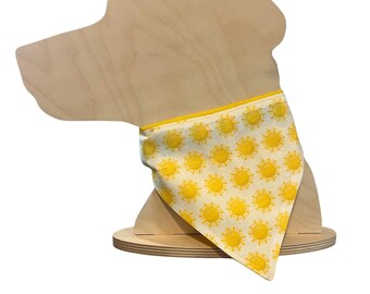 Sun Dog Bandana: Over Collar Slide-On Scarf, Personalized Option