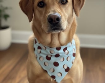 Coconuts Dog Bandana | Tropical Over the Collar Pet Scarf