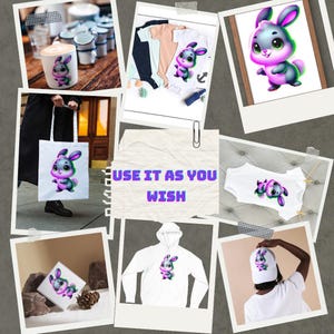 Camisetas, canecas, chapéus, bolsas, estampas, cartões e roupas infantis com tema de coelho - Designs personalizados