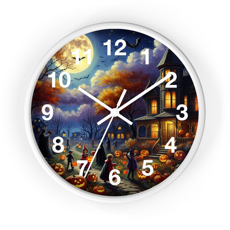 Spooky Haunted House Halloween Wall Clock Fall Home Decor - Etsy