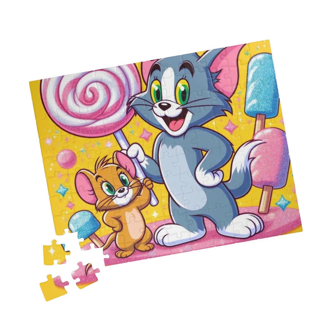 Cute Tom & Jerry Jigsaw Puzzle Fun Adorable Cartoon Puzzle for All Ages ...