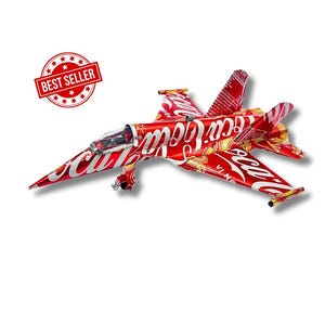 Recycled Tin Can Model: Coke/coa Fighter Plane F14 Tomcat