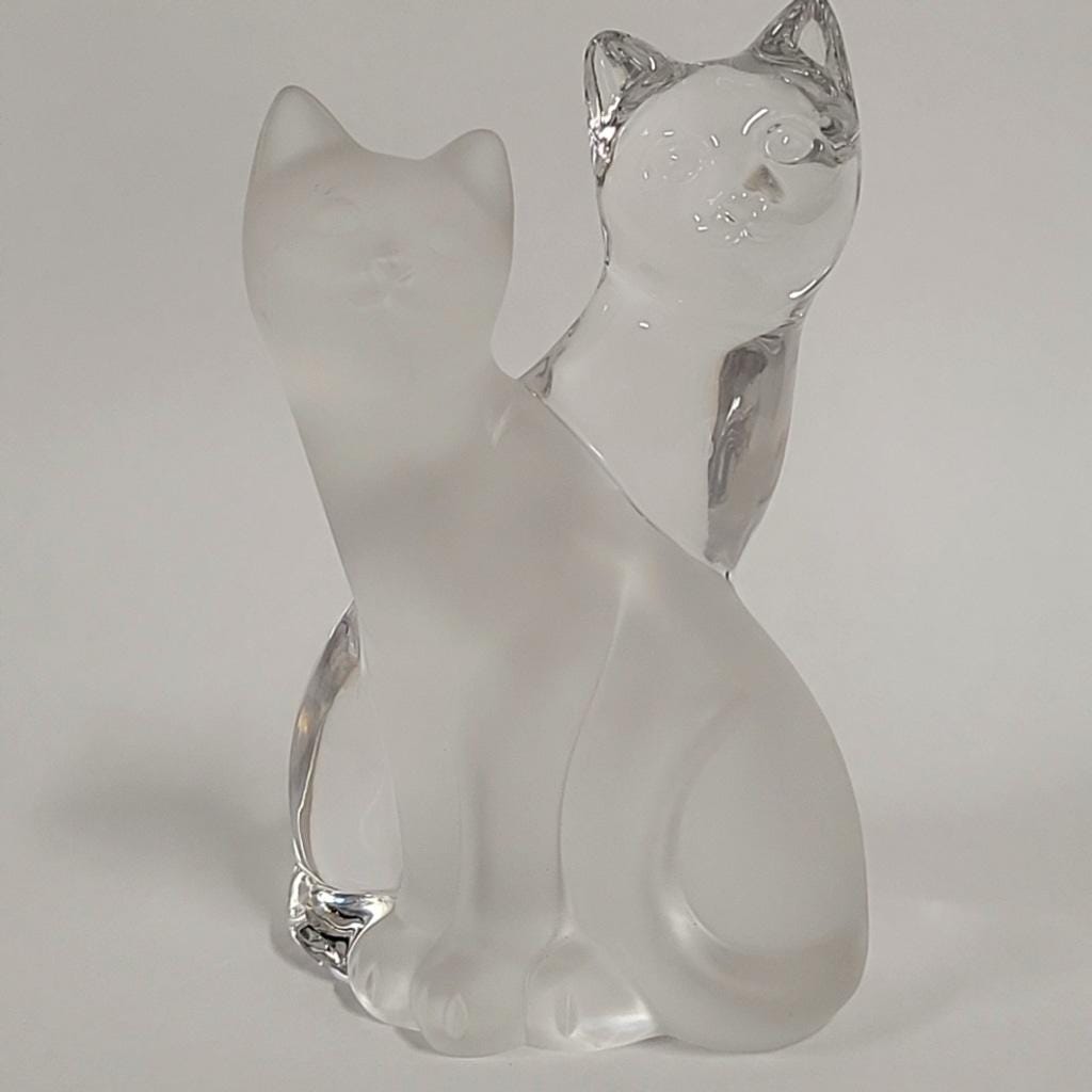 Vintage Lenox Glass Cat - Etsy