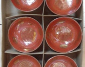 Vintage Sake Set of 6 Made In Japan 1940 39 s early 1950 39 s Original Cardboard Box