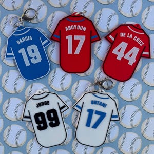 Personalisierter Baseball Jersey Taschenanhänger