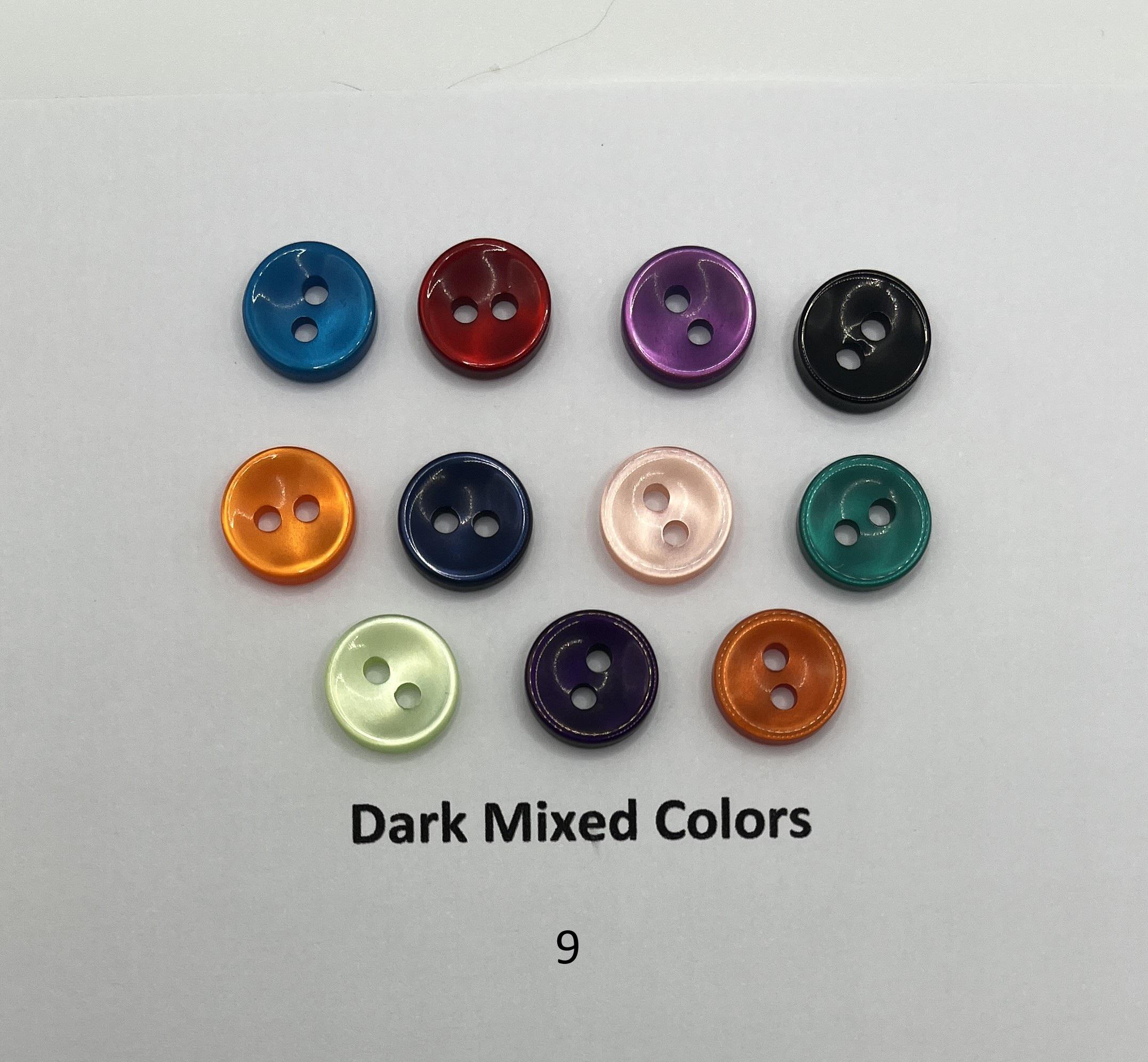 Button Color Combinations - New 2-hole Pearl Finish 7/16