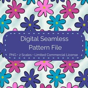 Digitales Papier Muster Floral Hintergrund Blume Retro Muster Floral Wand Papier Digital Download Blume Hintergrund Blau Floral Digital