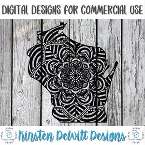 SVG, PNG, Cut File, Wisconsin Home Sweet Home, Silhouette Cut File, Cricut Cut File, State, Wisconsin, Wisconsin Mandala, State Mandala