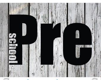 SVG, PNG, DXF Cut File, Preschool, PreK, First Day of School, School, Silhouette Cut File, Cricut Cut File