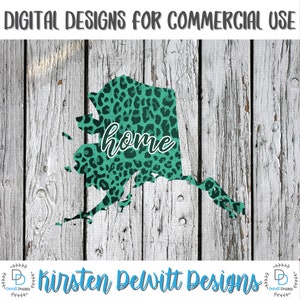 Alaska Sublimation png Digital Download, Alaska png, Alaska leopard PNG, Leopard Print Home State png file, Alaska home png, waterslide png