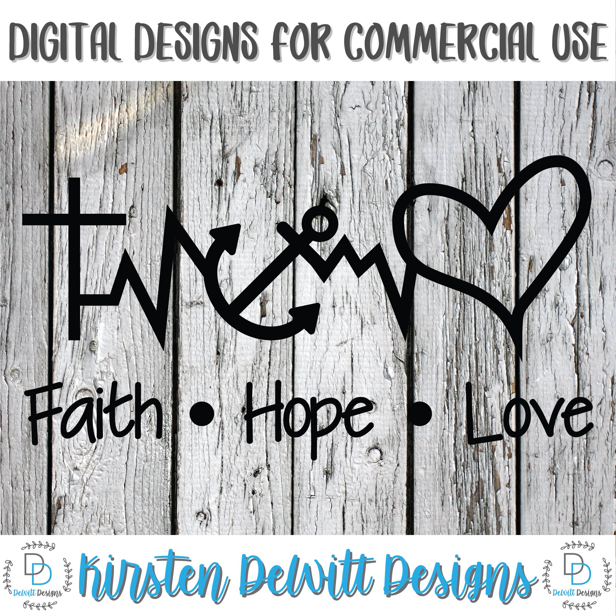 Download SVG PNG DXF Cut File Faith Hope Love Silhouette Cut File ...