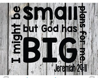 SVG, PNG, DXF, Silhouette Cut File, Cricut Cut File, Cut File, Bible, Jeremiah 29:11 svg, Scripture svg, God has big plans