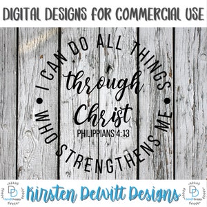 SVG, PNG, Silhouette Cut File, Cricut Cut File, Cut File, Bible, I can do all things svg, Scripture svg, Philippians 4:13 svg, kids bible