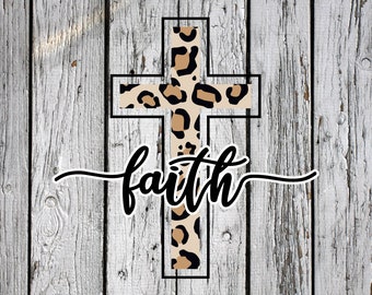 Cross Sublimation png Digital Download, Leopard png, Faith PNG, Faith png file, Leopard png, Cheetah png, Bible, leopard cross png