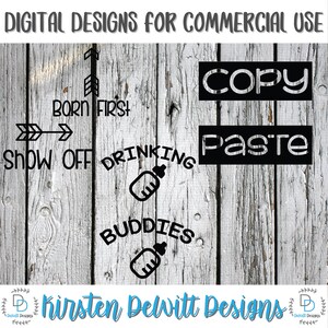 SVG, PNG, arquivo de corte DXF, gêmeos, arquivo de corte de silhueta, arquivo de corte Cricut, escritura, copiar e colar, primogênito, companheiros de bebida, garrafas