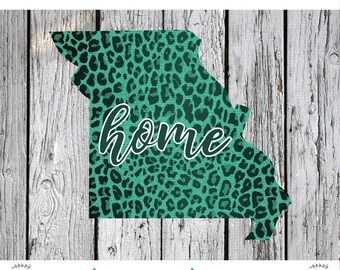 Missouri Sublimation png Digital Download, Missouri png, Missouri leopard PNG, Leopard Print Home State png file, Missouri home