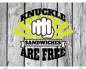 SVG, PNG Cut File, Knuckle Sandwich, Silhouette Cut File, Cricut Cut File, Knuckle sandwich svg, sandwich svg, punch, knuckle sandwich cut