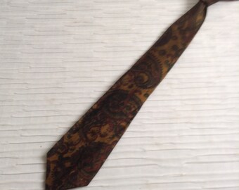 Hanfabs Silk Tie.  Beautiful Necktie, Made in India.  Mod, Eames era, Mad Men, Beatles, Rockabilly.