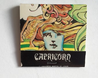 Vintage 1970 Zodiac Psychedelic Matchbook. Fillmore Art ERA. Matches. Capricorn