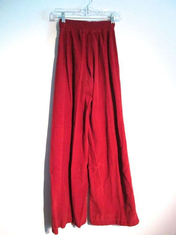 Corduroy Bellbottom pants. Vintage 1970. Rust col… - image 4