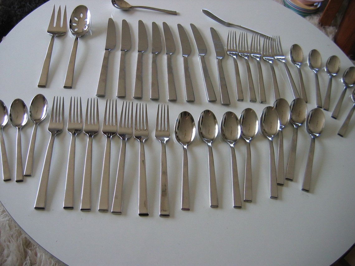Dansk stainless Flatware. 41 pieces. Discontinued DAS 33 Etsy