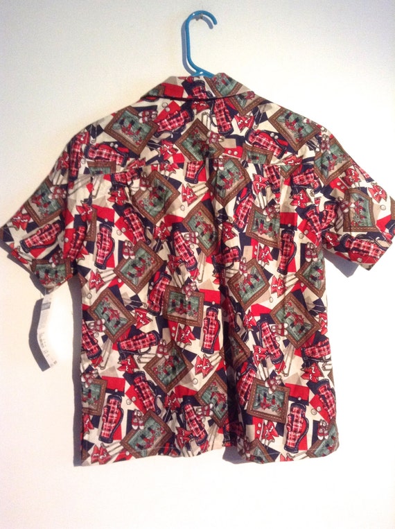 Pendleton Golf Print Cotton Shirt.   Tee Time Gol… - image 4