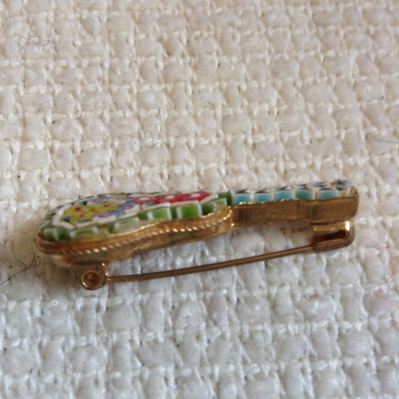 Vintage Micro Mosiac pin, Brooch from the 1970s. … - image 3