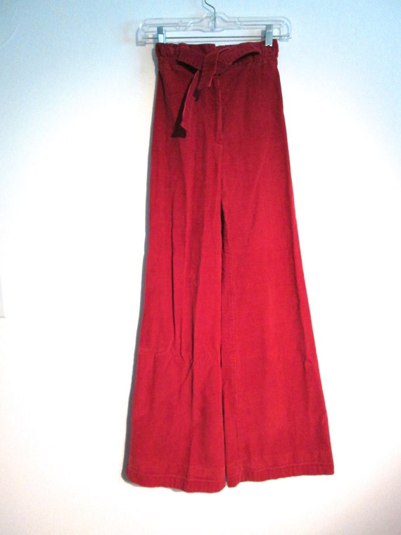 Corduroy Bellbottom pants. Vintage 1970. Rust col… - image 1