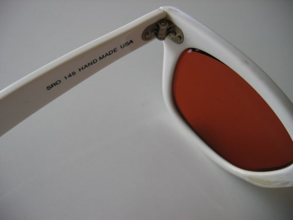 White Wayfarer style Rx sunglasses by SRO.  Outst… - image 4