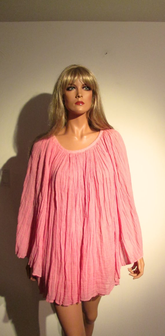 Lounge ware Top.  Peasant, Boho, Hippie.  Coral. … - image 1