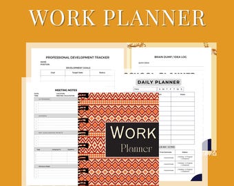 Work Planner for Productivity Time Management – Daily & Weekly Planner, Goal Setting, Organized Planner for Work  Life