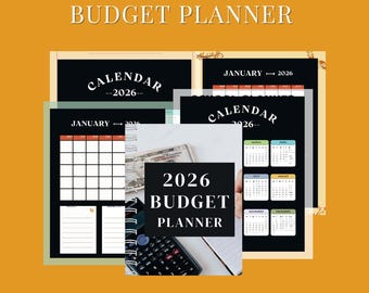 Budget Planner for Personal Finances | Monthly Expense Tracker | Easy-to-Use Budgeting Workbook | Financial Planning Printable