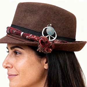 Klassieke geruite Manhattan Trilby Fedora hoed met structuur – Boho Derby stijl – Herenhoed – Dameshoed – Korte rand, ideaal voor op reis – Verstelbare maat