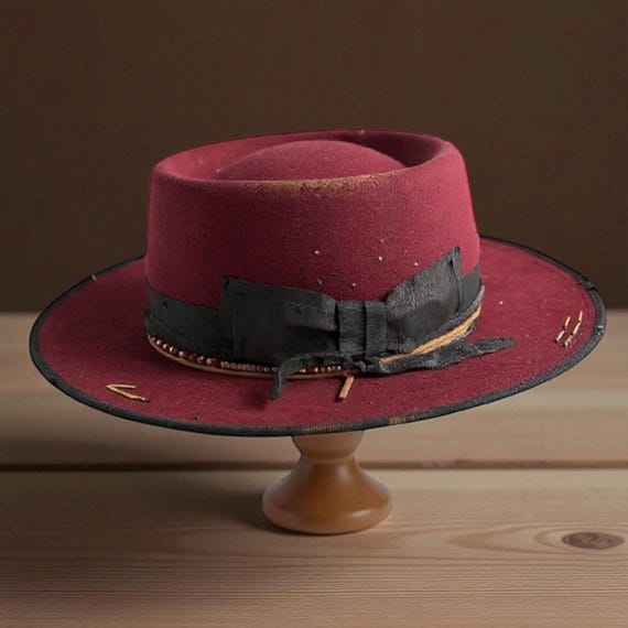 Fedora Custom Felt Bolero Hat – Wide Brim Round-crown Hat 